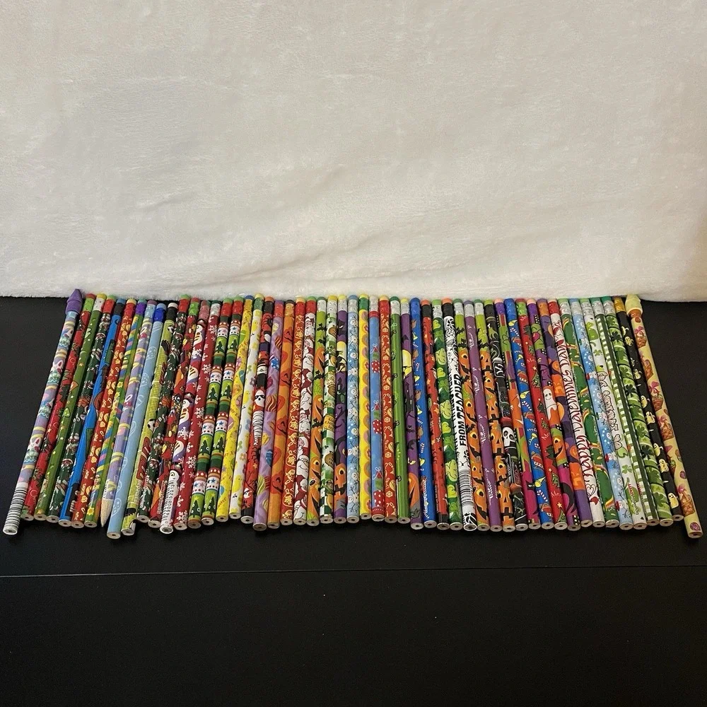 53 Vintage Holiday Novelty Pencils Christmas Easter Halloween St. Patrick's Day